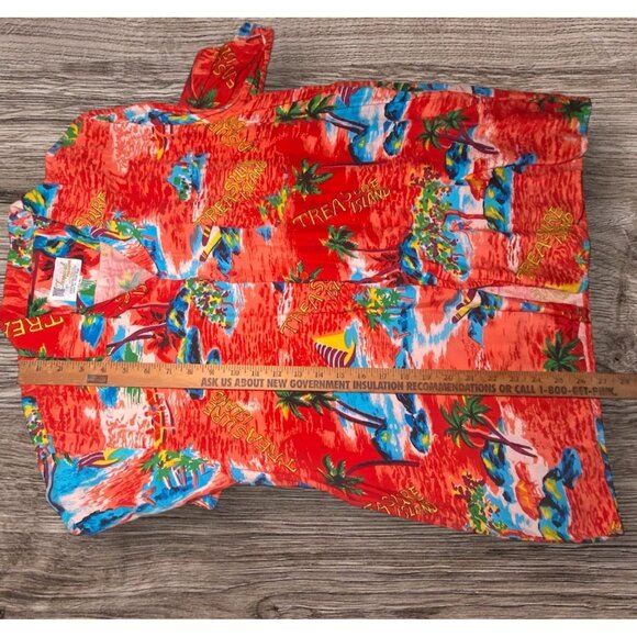 Vtg Tropical Fashions Hawaiian Shirt Treasure Island Resort Wear Beach Vacation - Picture 5 of 6